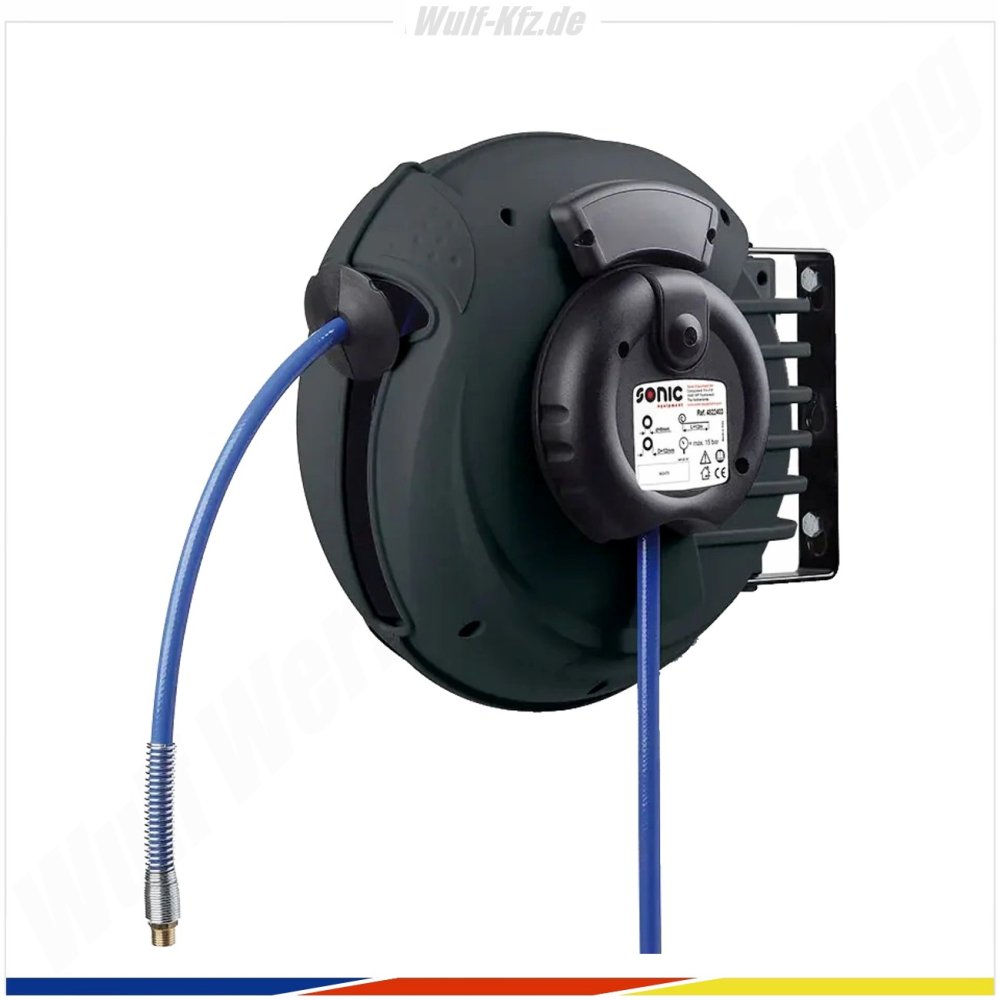 Sonic Schlauchaufroller mit PU-Schlauch 8m / 15bar